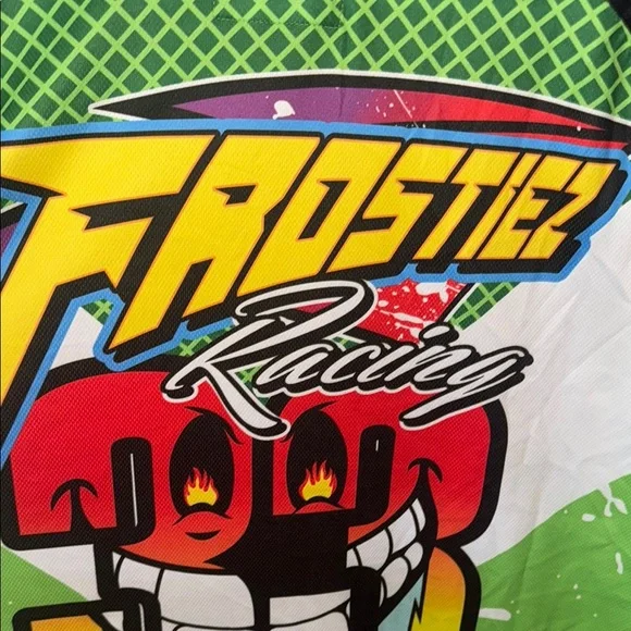 Men’s Frostiez High Speed XL Green and Black Long Sleeve Racing Shirt/Jersey - Picture 3 of 6